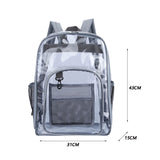 Xajzpa - Transparent PVC Set Bag Waterproof Backpack Unisex Large Capacity Backpack Solid Clear Backpack Couple Fashion Bagback Designer