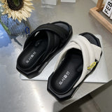 Xajzpa - Designer Fashion Women Casual Slippers Open-toed Outside Female Cross-tied Slipper Platform Soft-soled Women Beach Slides Sandal