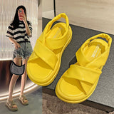 Xajzpa - 2023 Sandals Women New Platform Sandals Summer Women Fashion PU Lightweight Buckle Sandals Platform Heel Sandals Sandalias Mujer