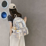 Xajzpa - Large Capacity Backpack Schoolbag Student Female Korean School Version Harajuku Cartoon Backpack Junior High