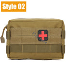 Xajzpa - Military EDC Tactical Bag Waist Belt Pack Hunting Vest Emergency Tools Pack Outdoor Medical First Aid Kit Camping Survival Pouch