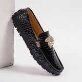 Xajzpa - Brand Casual Shoes High Quality Men's Leather Shoes Snake Pea Shoes Spring Summer Leather Ladies Moccasin Loafers