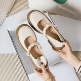 Xajzpa - 2023 spring new women's leather shoes Casual loafers Japanese style Mary Jane shoes Party and work wear Large size 41-43