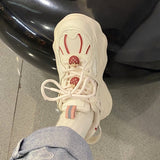Xajzpa - Kawaii Strawberry Vulcanized Shoes for Women New Free Shipping Korean Fashion Thick Sole Sneakers Zapatillas Mujer