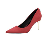 Xajzpa - Ladies High Heels Women Shoes Pumps High Heel Stiletto Sexy Wedding Shoes Woman 2023 Pumps Black Red tacones mujer