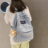Xajzpa - Women School Backpack Solid Nylon Bagpack Female Travel Rucksack Casual Lady Simple Backpacks Korean Back Pack Mochila