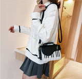 Xajzpa - Korean Piano Design Women Shoulder Bags PU Leather Messenger Bag Handbag Fashion Corssbody Bag Pocket Coin Purse Package