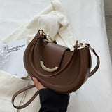 Xajzpa - Half Moon Women Shoulder Bags Winter Simple Design Stylish Underarm Bag New High Quality Handbags Purse