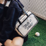 Xajzpa - Retro American Style Ita Bag Transparent Women Bag Shoulder Bags  Baseball Crossbody Bags Handbags Coin Purses High Capacity