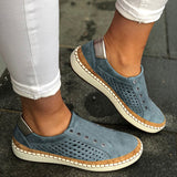 Xajzpa - Women Casual Slip On Hollow-Out Sneakers