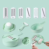 Xajzpa - 12pcs Vegetable Cutter Grater for Vegetables Slicers Shredders Multi Slicer Peeler Carrot Fruit Gadgets Vegetable Cutting Tools