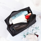 Xajzpa - 1PCS Women&#39;s Cosmetic Bag Travel Neceser Black Toiletry Kit Transparent Makeup Organizer Washing Pouch Small Large Make Up Bag