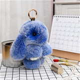 Xajzpa - Car Keychain Accessories Lovers Rabbit Bags Hangings Female Genuine Imitate Bunny Fur Hairball Suit Rabbit Pendant Bunny Gifts