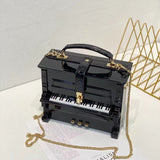 Xajzpa - purses and handbags Luxury Designer crossbody shoulder bag For Women piano shape top handle bags Purse Messenger Bag banquet bag