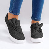 Xajzpa - Women Knitted Twist Slip On Sneakers