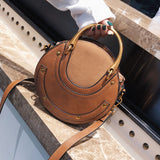 Xajzpa - Bags New Round Rivet Handbag High Quality Shoulder