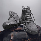 Xajzpa - New Tactical Boots Mens Nonslip Safety Boot Work Boots Outdoor Hiking Men Motorcycle Shoes Durable Combat Platform Military