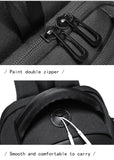 Xajzpa - Men PVC Multifunctional Shoulder Bags Travel Pack Waterproof USB Sling Chest Bag Messenger Crossbody Pack For Male Female Women