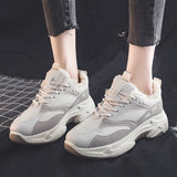 Xajzpa - Women's Running Shoes Comfortable Warm Sneakers Fashion Thick Bottom Women's Shoes Women's Vulcanized Shoes