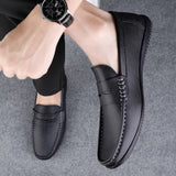 Xajzpa - Men Shoes Loafers Leather Casual Shoes Handmade Moccasins Men Comfortable Driving Shoes Sneakers Male Footwear