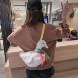 Xajzpa - New Fashion Plush Bag Women Animal Cat Shoulder Bag Girls Cute Fur Mobile Phone Bag Female Purse