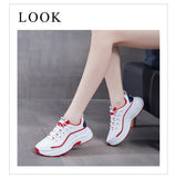 Xajzpa - Women Platform Sneakers Ladies Sports Casual Shoes Vulcanized Fashion Chunky Outdoor Sneakers Breathable Trainers Female