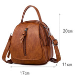 Xajzpa - Fashion Women Soft PU Leather Solid Color Crossbody Shoulder Messenger Bag Casual Ladies Small Handbags Flap Coin Purse