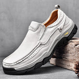 Xajzpa Hiking Patent Model Four Seasons Head Leather Frosted Casual Shoes Men's Walking Shoes Winter Boots Men's Hiking
