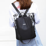 Xajzpa - Waterproof Oxford Women Backpack Fashion Anti-Theft School Bagpack Luxury Designer Female Large Capacity Travel Shoulder Handbag