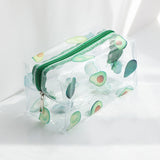 Xajzpa - Clear Makeup Bag Fashion Transparent Travel Portable Mini Wash Storage Bags Strawberry Flower Print Women Zipper Cosmetic Bag