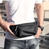 Xajzpa - Men Waist Fanny Pack Hip Bum Belt Bag Money Pouch Travel Fashion Waterproof Oxford Male Sling Cross body Chest Pack Purse Bags