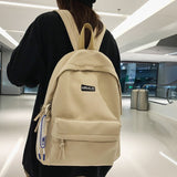 Xajzpa - Cool Male Travel Female Solid Color New Backpack Lady Men Laptop Women Backpack Student Bag Boy Girl Harajuku School Bag Fashion