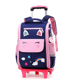 Xajzpa - School Bag Student High Capacity Rolling Backpacks Kids Trolley Wheeled Bag Children Backpack Wheels