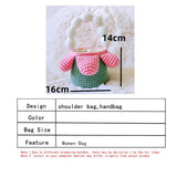 Xajzpa - Original Design Knit Bag Crochet French Knitted Bag Handbag Fashion flower Underarm Women's Shoulder Bags Woman Bucket Bag