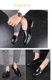 Xajzpa - Loafers Men Shoes PU Solid Color Fashion Business Casual Wedding Party Round Toe Monk Double Buckle Classic Dress Shoes CP146