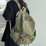 Xajzpa - Preppy Style Women Backpack Cool Cotton Schoolbag for Teenage Girls Shoulder Fashion Men Female Canvas Bagpack Travel Rucksack