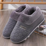 Xajzpa - Coslony Mens House Slippers Winter Shoes Women Home Slippers Indoor Warm Soft Sole Male Felt Slipper Moccasin Room Footwear