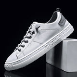 Xajzpa - Men&#39;s Casual Shoes Lightweight Breathable Men Shoes Flat Lace-Up Men Sneakers White Business Travel Unisex Tenis Masculino