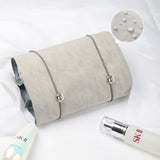 Xajzpa - 4PCS in 1 Cosmetic Bag For Women Zipper Mesh Separable Cosmetics Pouch Ladies Foldable PU Bag Rope Waterproof Makeup Bag
