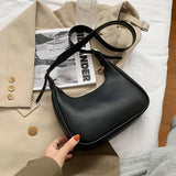 Xajzpa - Fashion Shoulder Bags For Women Casual Crossbody Bags For Women Pu Leather Solid Color Simple Handbags Women&#39;S Bag