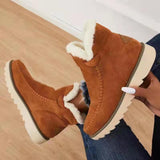 Xajzpa - Winter Boots with Plush for Women New In Anti Slip Platform Boots Comfortable Woman Wedges Warm Shoes Fur Snow Ankle Boots