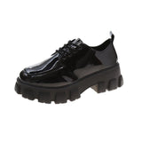 Xajzpa - New Women Loafers Classic Platform Chunky Heel Black Ladies Pumps Female Mary Jane Derby Lolita Sweet Round Toe College Shoes