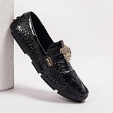 Xajzpa - Brand Casual Shoes High Quality Men's Leather Shoes Snake Pea Shoes Spring Summer Leather Ladies Moccasin Loafers