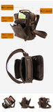 Xajzpa - Men Top Layer Cowhide Genuine Leather Shoulder Bag Handbags Business Travel Retro Messenger Sling Bags Crossbody Pack for Male