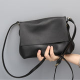 Xajzpa - Ladies Casual Handbag High Quality Leather Shoulder Bag Fashion Black Multilayer Storage Messenger Bag