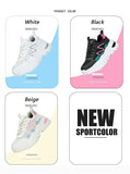 Xajzpa - Women Chunky Sneakers White Vulcanize Shoes Plus Size 35-43 Female Platform Running Sneakers Ladies Black Casual Shoes