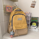 Xajzpa - Cute Backpack for Girls School Backpack for Teens Casual Color Contrast Nylon Backpack Large Capacity Schoolbag Waterproof