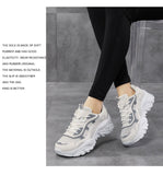 Xajzpa - Sneakers Women Vulcanize Shoes New Female Black White Platform Thick Sole Running Casual Ladies Shoes Tenis Feminino