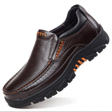 Xajzpa - Genuine Leather Shoes Men Loafers Soft Cow Leather Men Casual Shoes New Male Footwear Black Brown Slip-on A2088