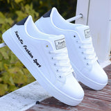 Xajzpa - Men Casual Shoes Lightweight Breathable Men White Shoes Flat Lace-Up Men Skateboarding Sneakers Business Travel Tenis Masculino